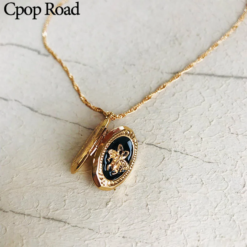 Cpop Trendy Rose Zircon Bee Pineapple Pendant Gold Chain Necklace New Personality Fashion Jewelry Accessories Girl Gift | Украшения и