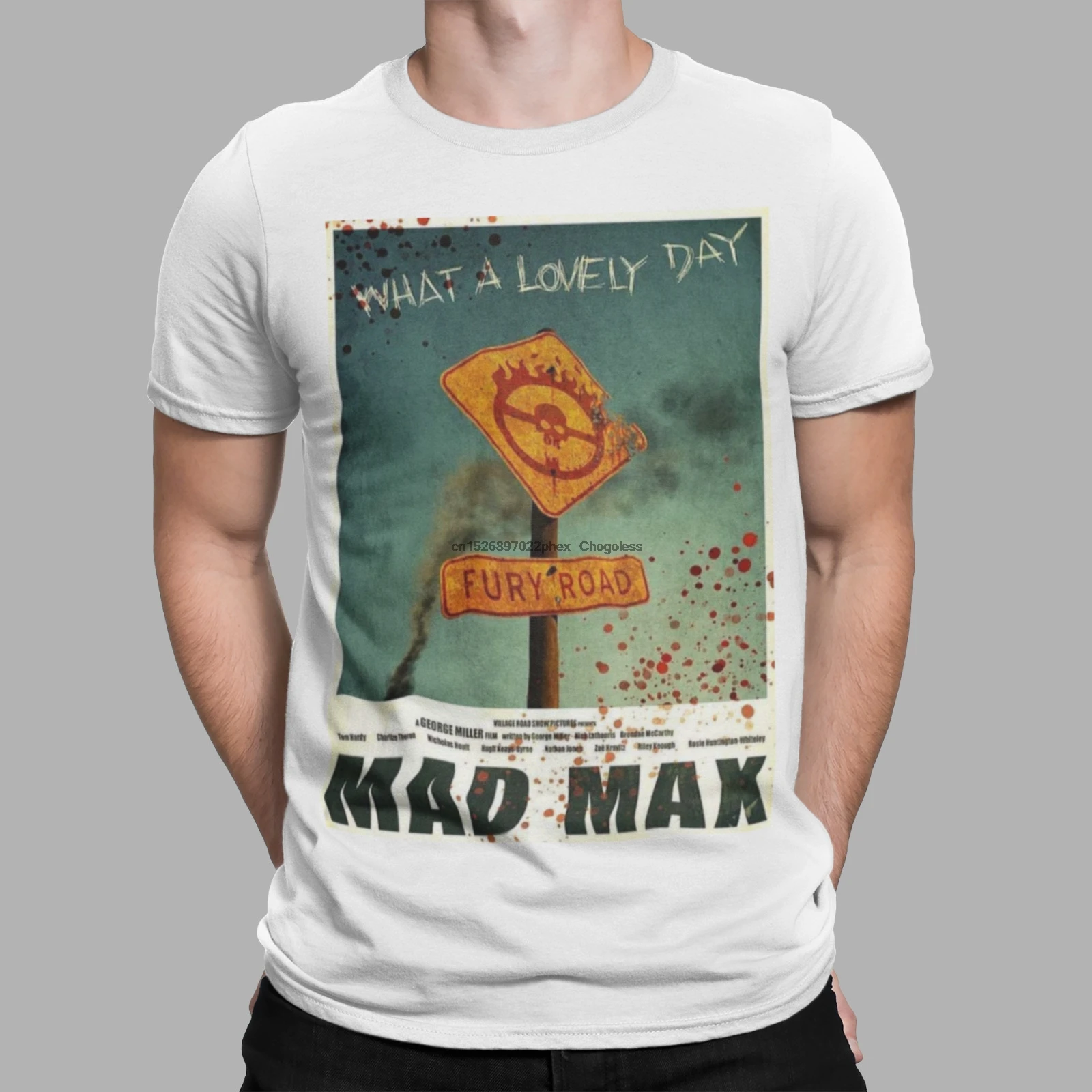 Футболка в стиле ретро с надписью Mad Max Fury Road |