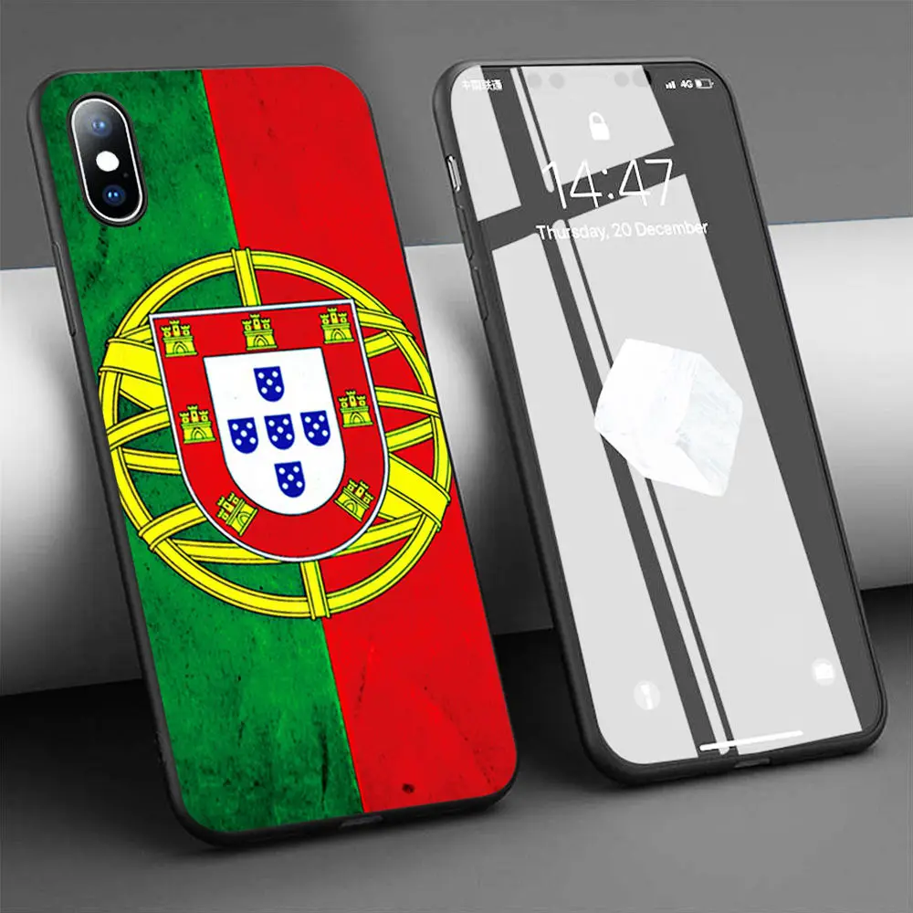 Чехол с португальским флагом Мягкий силиконовый чехол для телефона iPhone 11 Pro Max X 5S 6