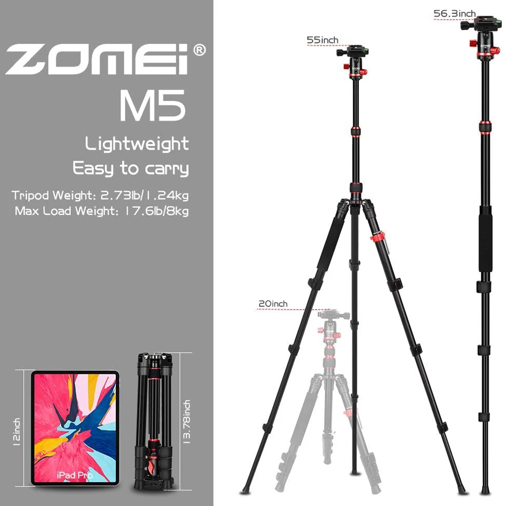 Cadiso M5 Professional Photo Camera Mount Tripod