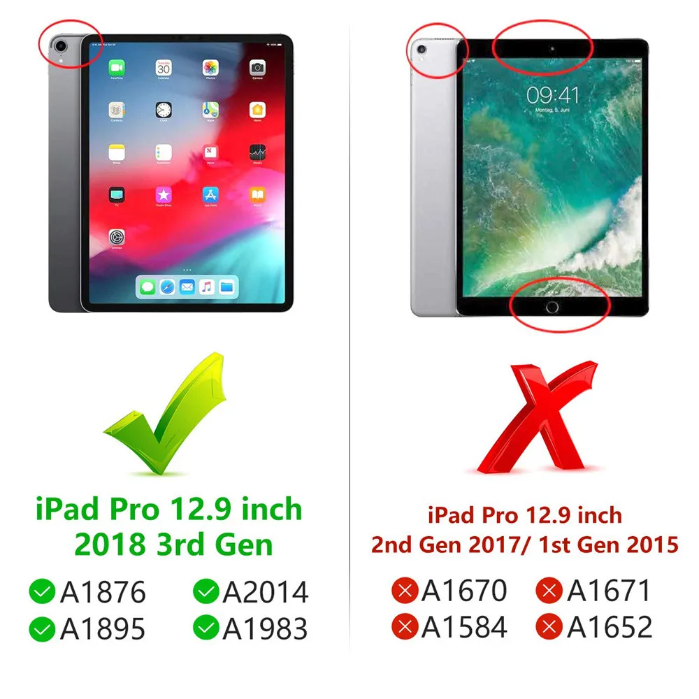 Для iPad Pro 12,9 тонкий смарт 7 цветов подсветка беспроводной Bluetooth русский/Иврит Клавиатура Чехол встроенный карандаш держатель