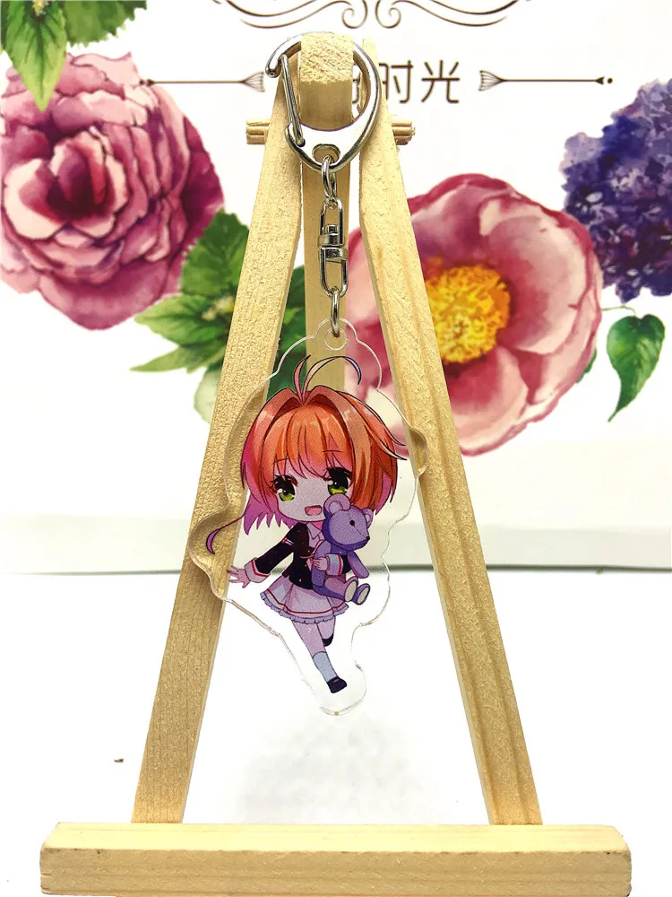 Cardcaptor Sakura, брелок, акриловый, милый, забавный, мультяшный, аниме, брелок для ключей, женские, Детские брелоки, для мужчин и девочек, Llavero, брелок, Portachiavi