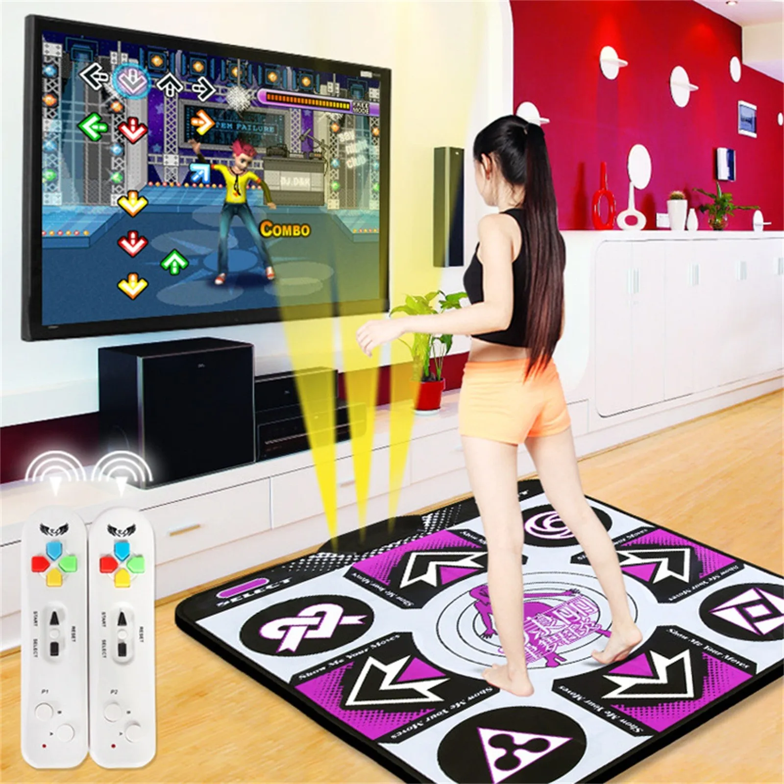 Tapis de danse antidérapant pour télévision, Pc, ordinateur, pas