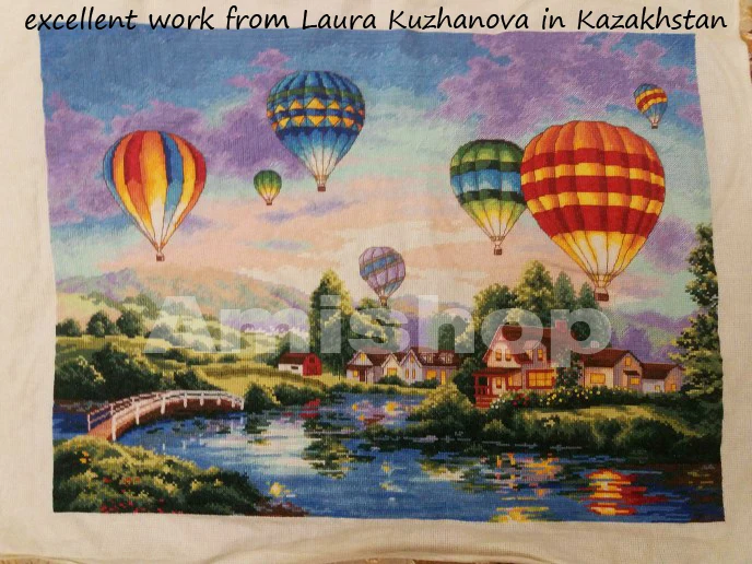 Amishop Counted Cross Stitch Kit Balloon Glow Balloons Dim 35213