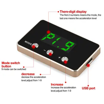 

9 Drive 9-Mode Electronic Throttle Controller For BMW Cooper Hyundai Land Rover High Quality Material