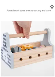 Jouets éducatifs cognitifs de la petite enfance, panier à outils en bois, jeu de société, trésor pour enfants, jouet amusant, cadeau 
