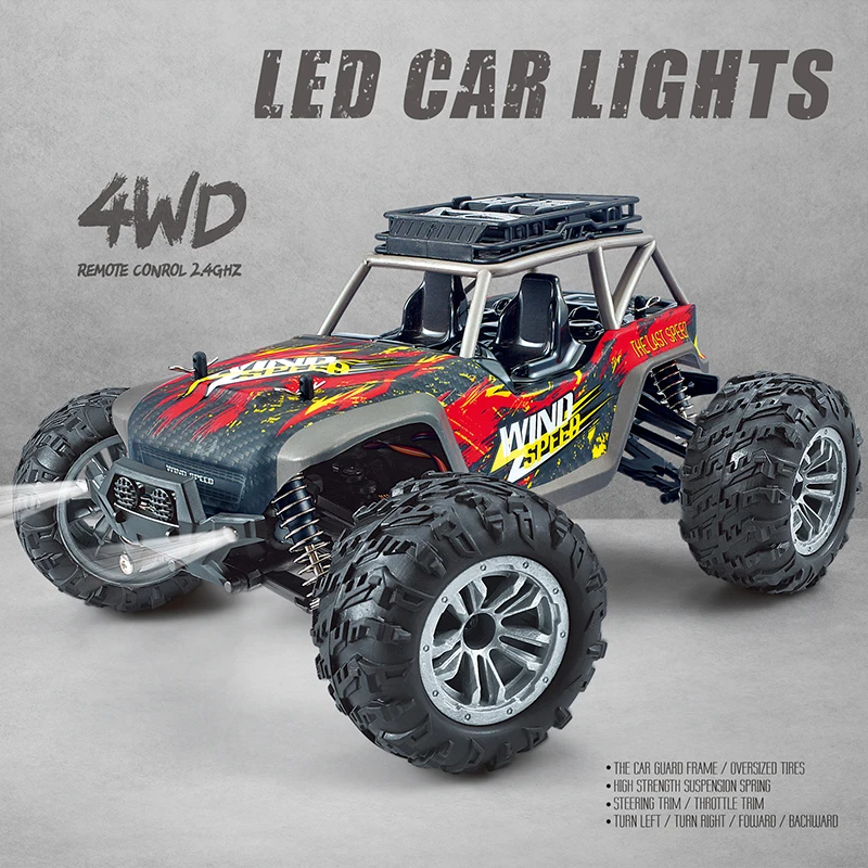 

2.4G RC Car 1:14 High Speed Racing Car Radio Control Off-road Rock Truck Electric Climbing Vehicle Model Hobby Toys For Kids Boy