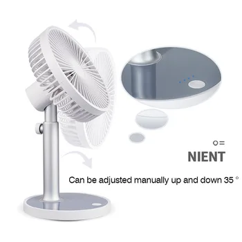 

Kbxstart Portable Fan With LED Light Air Cooler Fan Adjustable Angel Telescopic Ventilador Mini Desktop Fan 4 Speed For Home