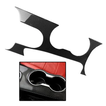 

beler Carbon Fiber Texture Sticker Interior Gear Shift Box Center Console Panel Cover Trim Frame Fit For Ford Mustang 2015-2017