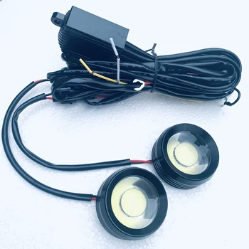 

dc12v Car led eagle eye driving light White-Flood Auto styling DRL daylight Car Auxiliary led fog light lamp with Turn signals