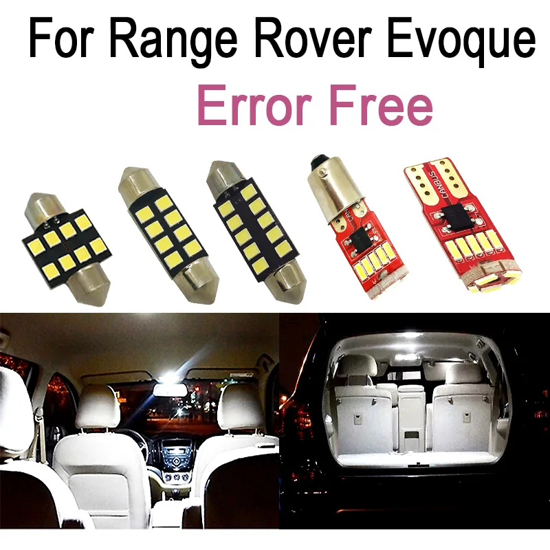 

10pcs LED reading bulb interior lamp LED dome map light kit for Land Rover for Range Rover Evoque (2014-2016)