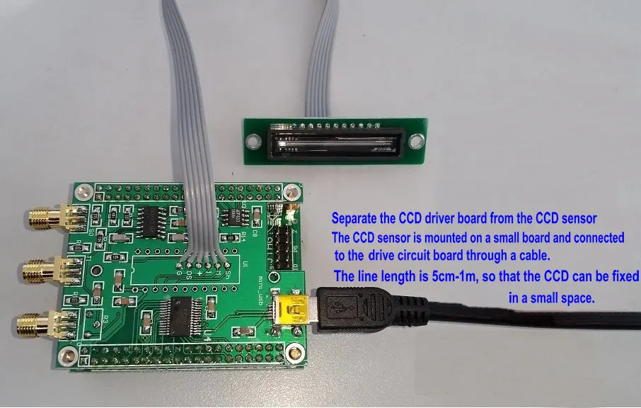 Высокое разрешение USB линейный массив CCD (TCD1304, интегральное время 1 мс-100 мс регулируемый