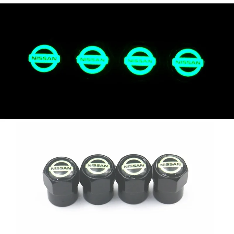 

Luminous Car Styling Auto new AIR VALVE CAP Case For Nissan Nismo X-trail Almera Qashqai Tiida Teana Skyline Juke Accessories