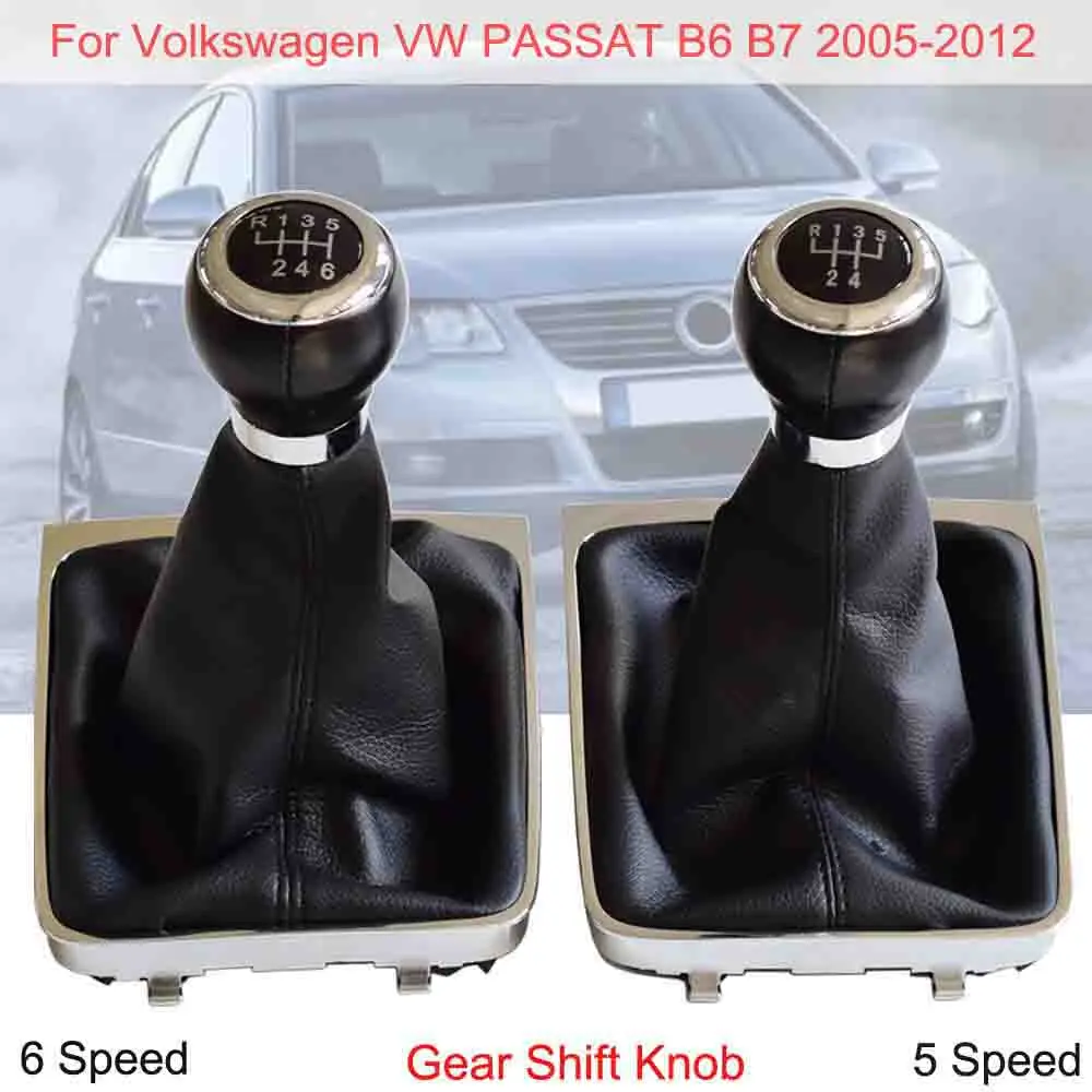 

2019 New Styling For Volkswagen VW Passat B6 B7 2005-2012 Manual 5 6 Speed Gear Shift Knob Lever HandBall With Gaiter Boot Cover