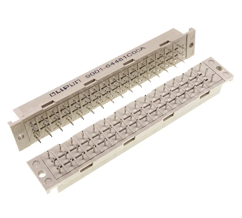 Conector Din 41612 Peças Linhas de Recetáculo de 48 Posições Fêmea Pcb Reto 3×16 48 Pinos Passo 5.08 mm 55a 900164481c00a