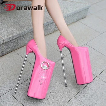 

Plus Size 46 Thin Steel Heel 30cm Extreme High Heels Platforms Pole Dance Fetish Party SM Nightclub Web Celebrity Women Shoes