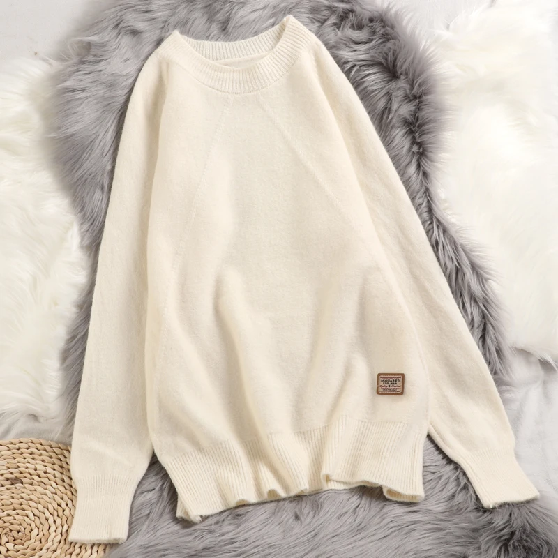 Shellsuning Kawaii Однотонный свитер женский эластичный вязаный пуловер осень зима новая Базовая Повседневная теплая женская одежда