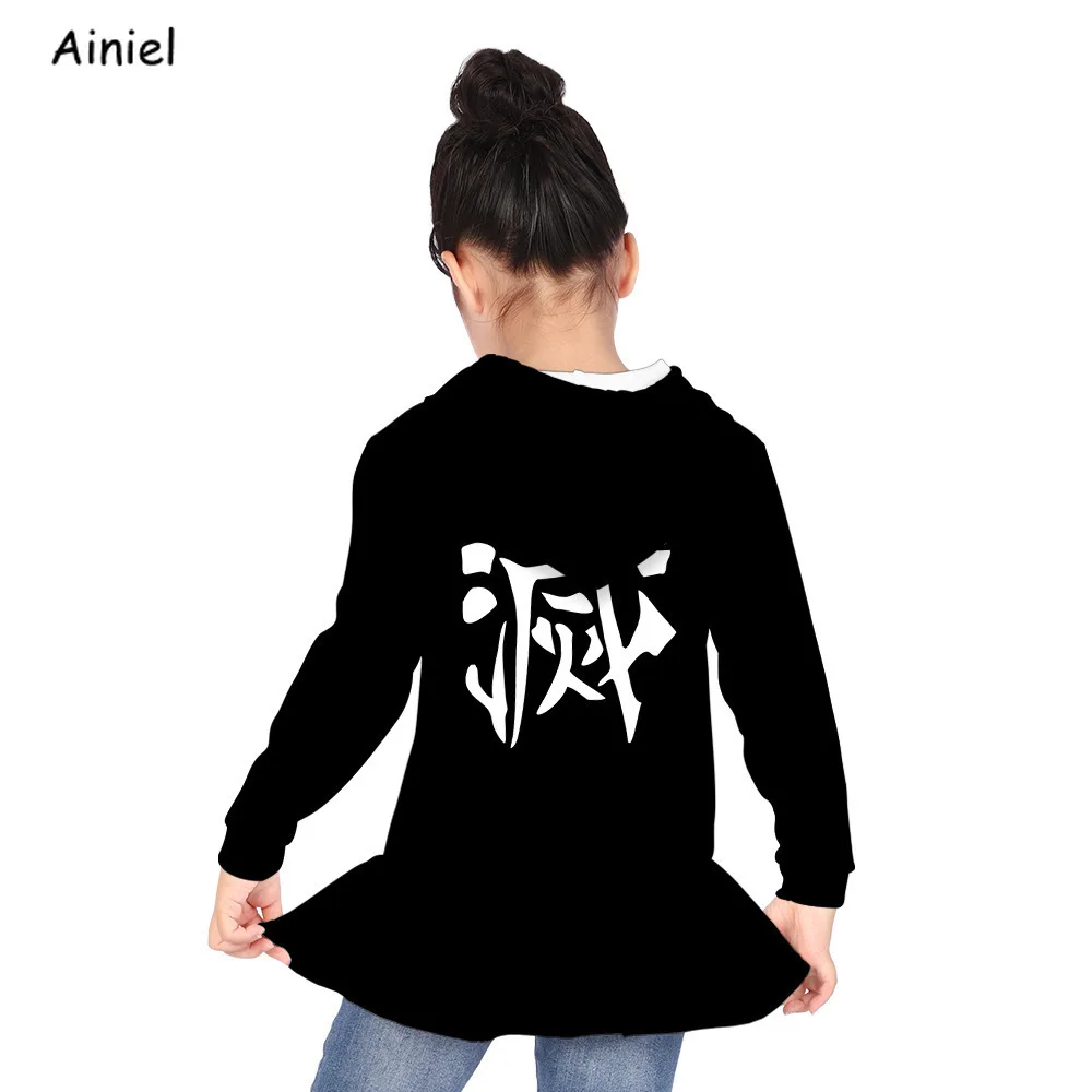 Kids Anime Cosplay Demon Slayer Hoodie Sweatshirt Kamado Tanjirou Nezuko Kimetsu No Yaiba Blade Dresses Clothes Girls Boys |