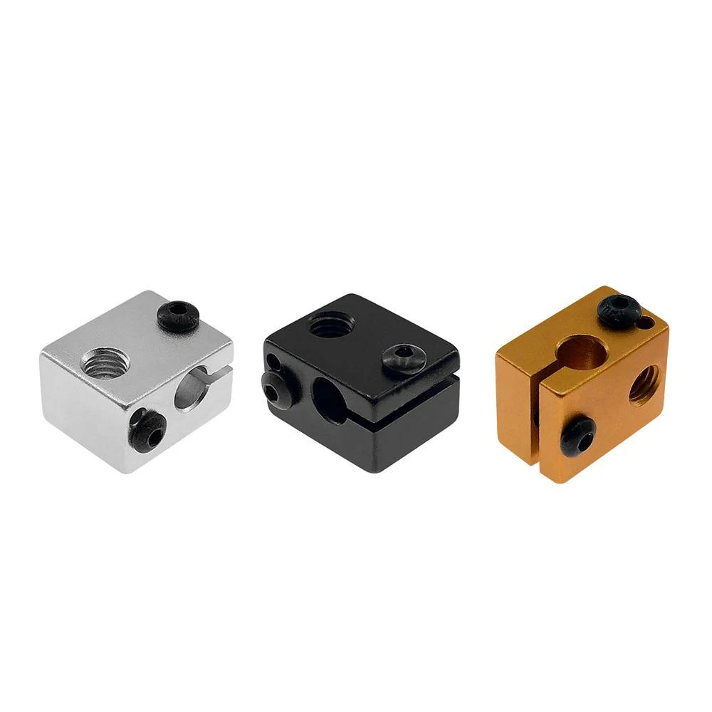 Алюминиевый V6 тепловой блок для V5 V6 J-head экструдер HotEnd 3D принтеры запчасти нагреватель Горячий Конец нагревательные аксессуары 20*16*12 мм часть 1