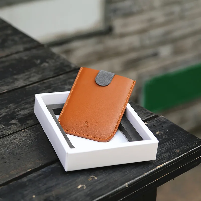

New Arrival DAXv2 Mini Slim Portable Card Holder Pulled Design Men Credit Card Holder Gradient Color 5 Cards Money Short Wallet