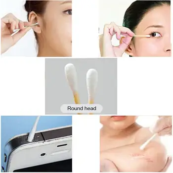 

120Pc Wooden Cotton Swabs Stick Cosmetics Permanent Makeup Health Medical Ear Jewelry Make up Clean Sticks Buds Tip Head Nov 6