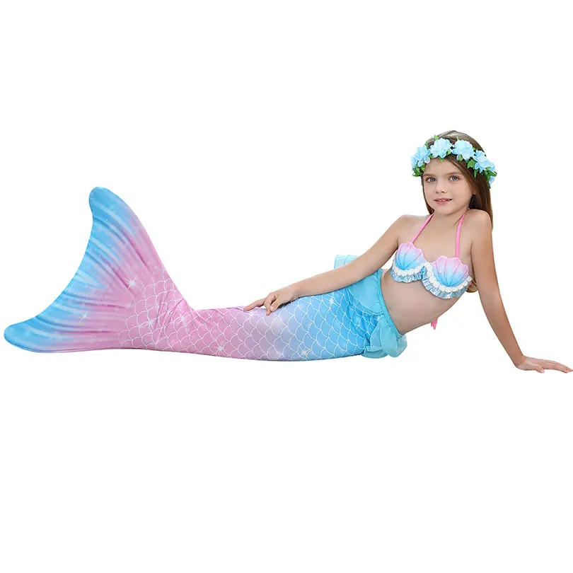 naruto cosplay Fantasy Children Mermaid Tails Swimming Party Cosplay Costumes Halloween Little Mermaid Girls Swimsuit Bikini Set Bathing Suit old lady costume