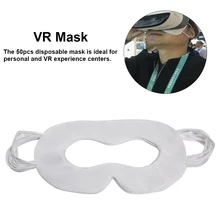 50 шт./упак. Очки виртуальной реальности VR Одноразовые маска для лица Обложка санитарно гидросплетенная ткань Тканевая маска для глаз инфекций предупреждения подходит для всех Очки виртуальной реальности VR гарнитуры
