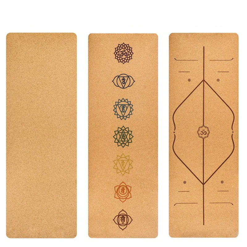 

183X68cm Natural Cork TPE Yoga Mat Fitness Gym Sports Mats Pilates Exercise Pads Non-slip Yoga mats 5mm Absorb Sweat Odorless