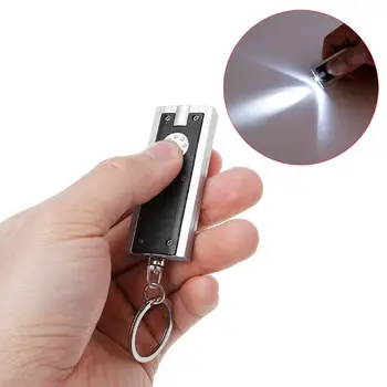 

Mini Super Bright Light LED FlashLight Plastic Single File Flashlights With Keychain S25 20 Dropship