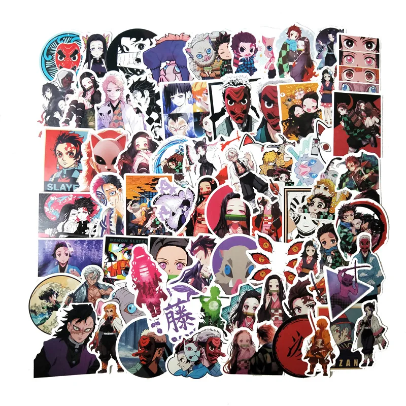 70 шт демон убийца: Kimetsu без Yaiba Стикеры s для чемодан скейтборд ноутбук Чемодан