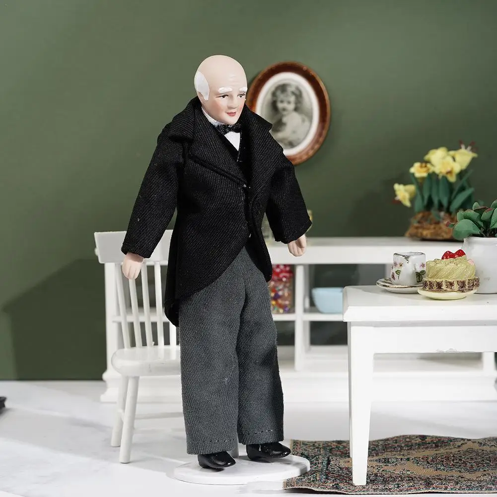 1:12 Dollhouse Simulation Miniature Old Servant Ceramic DIY Accessories Mini Ornament Doll Man X9Q9 | Игрушки и хобби