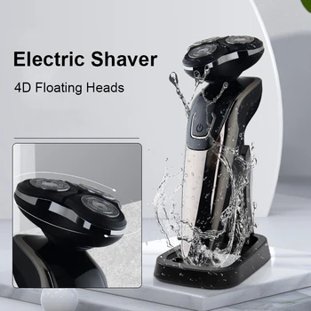 

Men Electric Shaver 4D Floating Blade Razor USB Rechargeable Nose Hair Beard Sideburn Trimmer Waterproof Face Shaving Machine