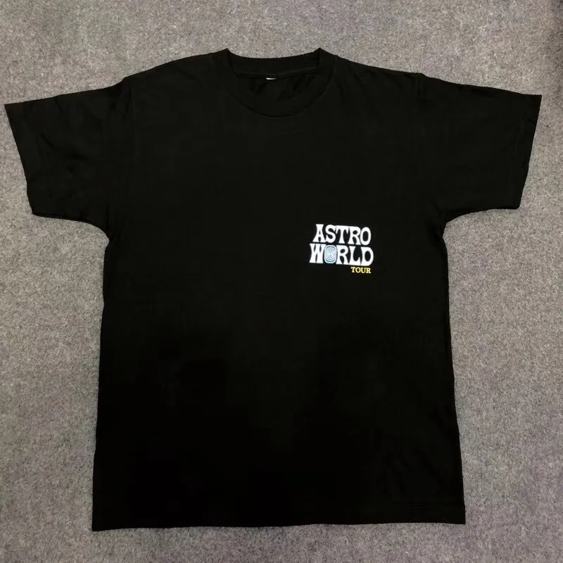 Новая футболка с изображением Трэвиса Скотта ASTROWORLD Вэнь 1:1, Высококачественная футболка с медведем, футболки в стиле хип-хоп, летняя футболка