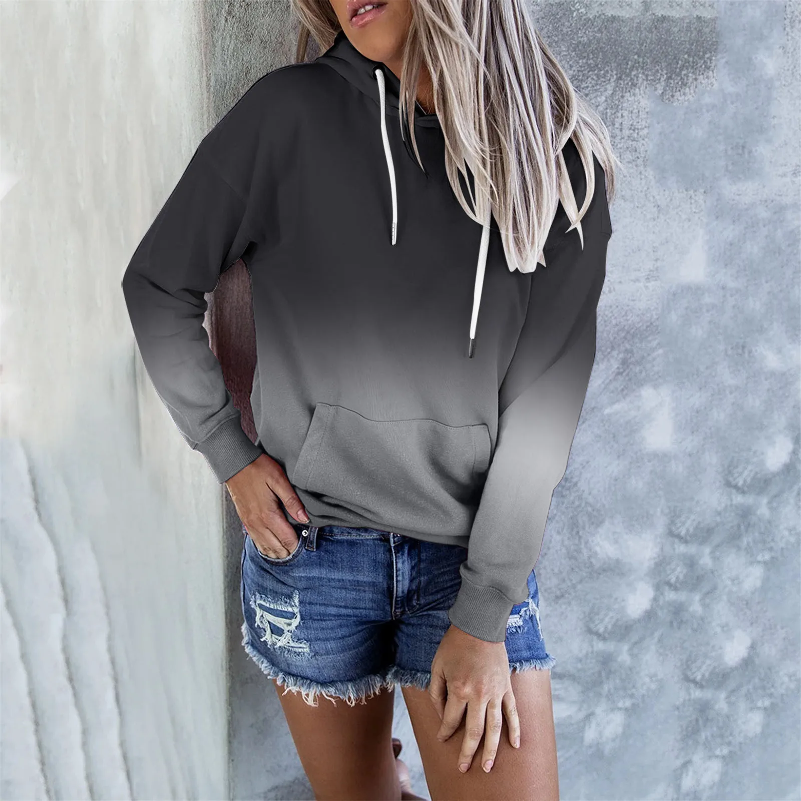 Gradient Printed Sweatshirt Hoodies Women/men Casual Haruku Hoodie Sweatshirts Fashion Fleece Coat Fall Clothes Pullover_voghion.com
