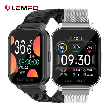 

LEMFO MT28 1.54 Inch HD Smart Watch Men Real-time Monitoring of Body Temperature Weather Heart Rate Sport Smartwatch For Android