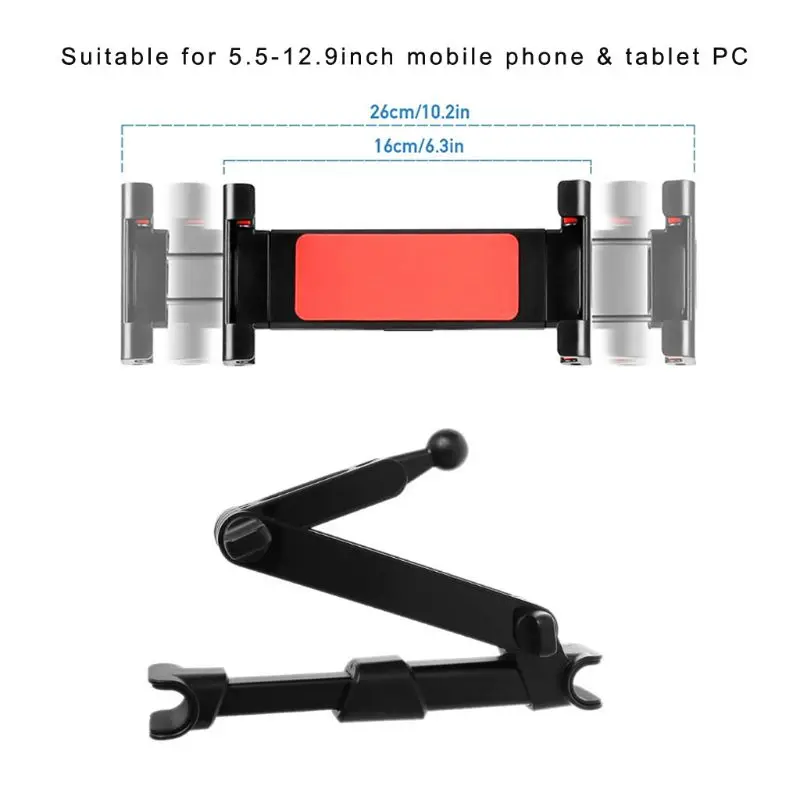 

Universal Car Rear Pillow Mobile Phone Holder Foldable Tablet Stand Back Seat Headrest Mount for 5.5-12.9 Inch Smartphone Tablet