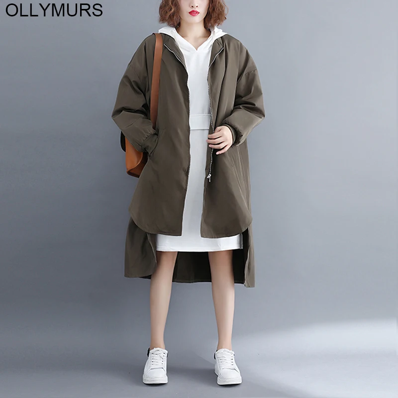 

Plus Size Women Harajuku Jacket Big Sizes Zipper Cardigan Female Clothes Loose Oversized Overcoat 2019 Autumn Winter Outerwea