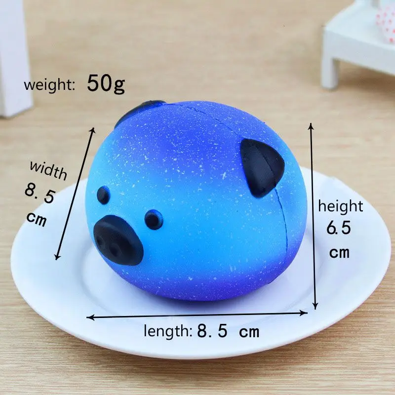 Антистрессовая милая мягкая игрушка Galaxy Pig Squishy медленно поднимающиеся животные Squishi ремешок для телефона мягкие забавные игрушки для детей