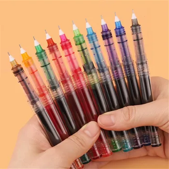 Penne a punta porosa Fine di cancelleria per ufficio scolastico per studenti di alta qualità a 10 colori trasparenti di grande capacità