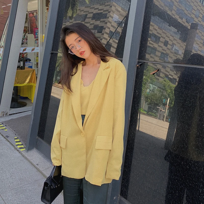 Suit Jacket Women's Autumn New Style Korean-style Loose-Fit Long Sleeve British Style CHIC Elegant Purple Suit Fashion