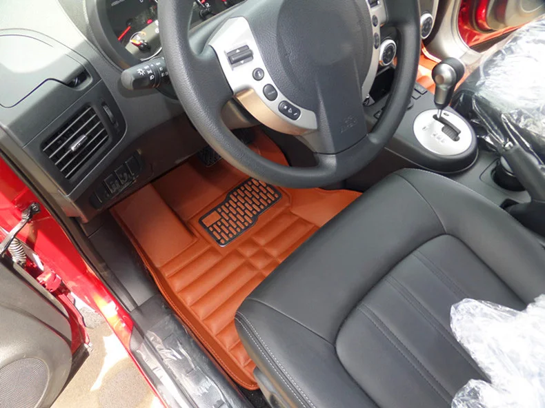 Кожаные автомобильные коврики для nissan x trail t31 2007 2008 2009 2010 2011 2012 2013 ковер для интерьера