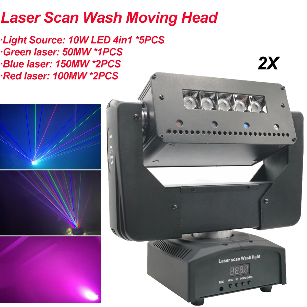 

2Pcs/Lot LED Wash Laser Scan Strobe 3IN1 Moving Head Lights DMX 19 Channels Party Light Stage Indoor DJ KTV Club Disco Ball Lamp