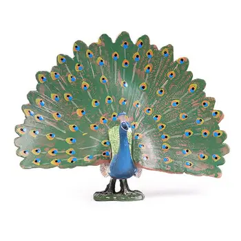 

Wild Life Toy Model Simulated Peacock Model Action Figure Hand Painted Animal Model Toys For Children Gift In Stock