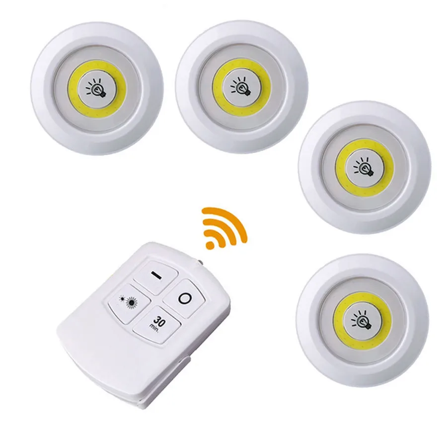 Thrisdar Dimmable Белый COB светодиодный светильник под шкаф с дистанционным сенсорным датчиком шкаф лестница Прихожая ночник