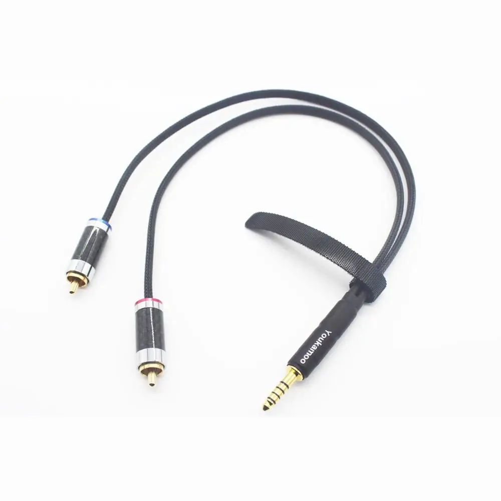4 4mm to RCA Balanced Headphone Audio Headphone Adapter Silver Plated Cable 1 FT 0 3M