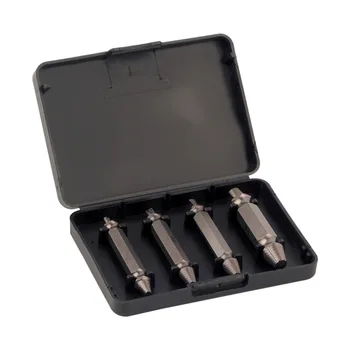 

4pcs Steel Broken Speed Out Damaged Screw Extractor Drill Bit Guide Set Broken Bolt Remover Easy Out Set