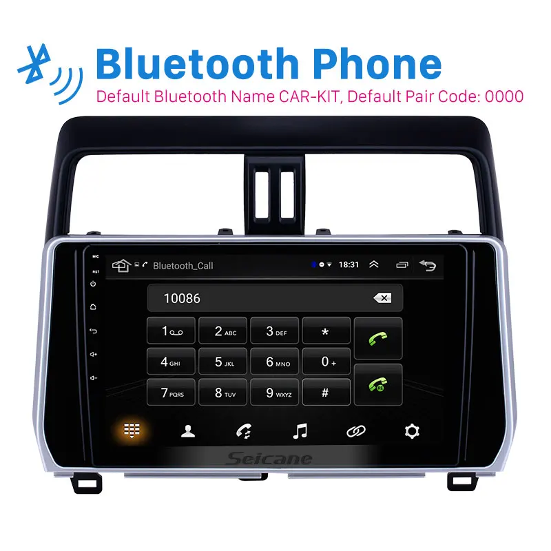 Seicane 2Din автомобильный HD 10 1 &quotAndroid 8 gps Navi для Toyota Prado 2018 с поддержкой wifi Bluetooth Carplay SWC