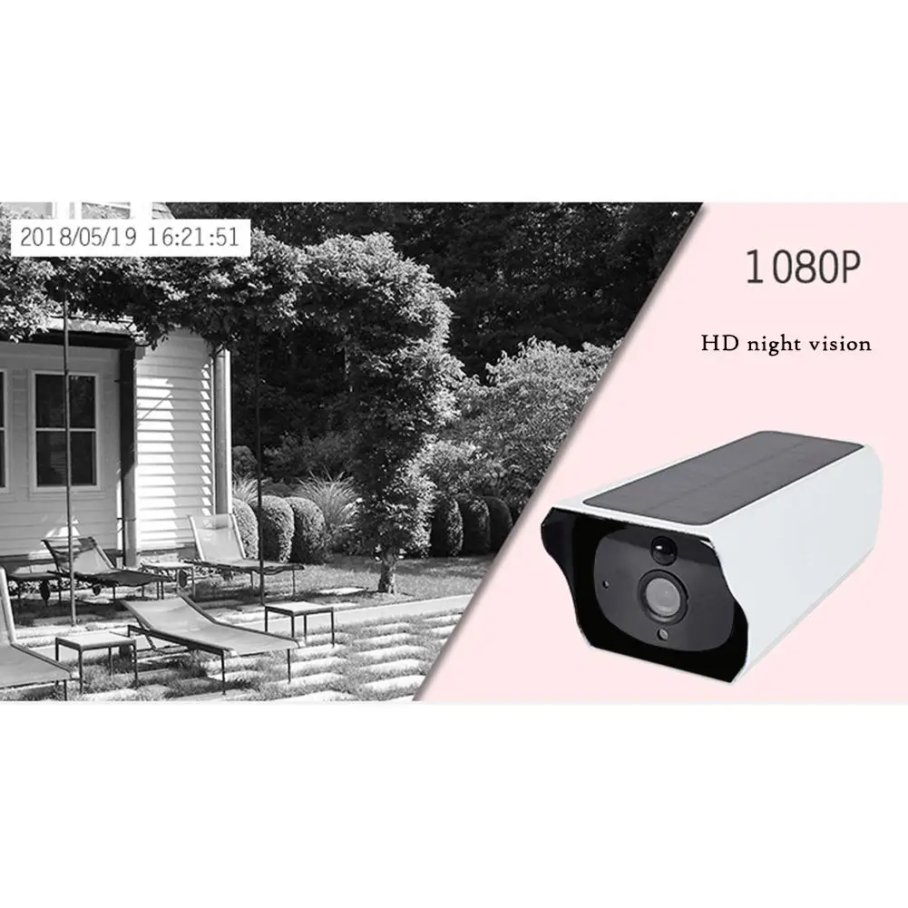 Уличная Солнечная камера, беспроводная WiFi камера, низкая мощность, 1080 P, HD камера видеонаблюдения, приложение UBELL, DC08, водонепроницаемая ip-камера безопасности
