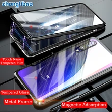 Роскошный магнитный металлический чехол для Xiaomi mi 9t 9 Se Cc9 Cc9e mi 9 Pro Red mi K20 Note 8 7 Pro переднее заднее двойное стекло 360 Полное покрытие