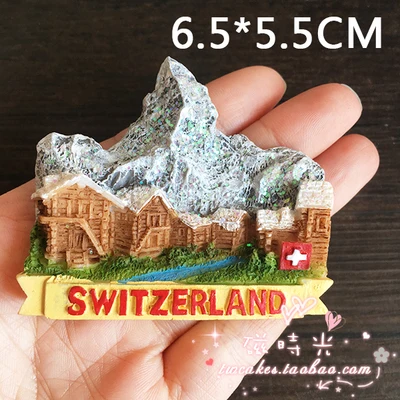 Европейский Luzern Switzerland туристический Мемориальный пейзаж магнит на холодильник 3D стикер на холодильник сувенир домашнее украшение - Цвет: see chart